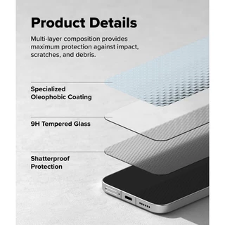 Ringke Easy Slide Glass สําหรับ Nothing Phone (4a) Pro กระจกนิรภัยกันรอยหน้าจอ