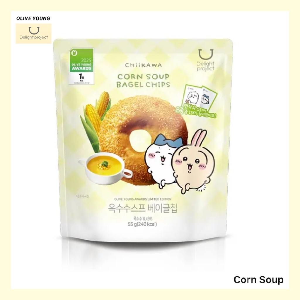 [Delight ]Premium Korean Bagel Chips · ซุปข้าวโพด · รสคาวครีม · 60g