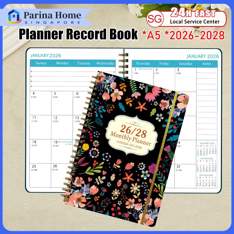SGA5 Daily Planner 2026-2028 Planner Record Book รายเดือน Planner Corporate Planner Notebook