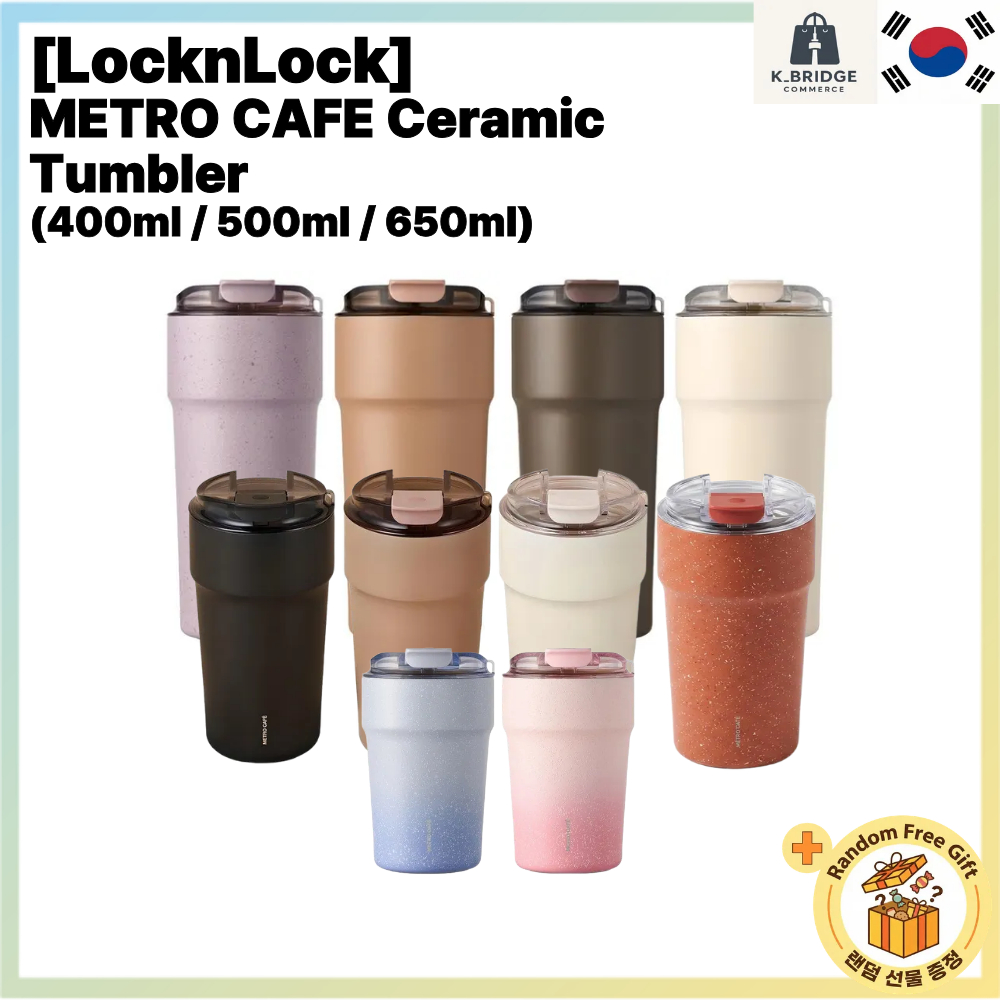 [LocknLock] METRO CAFE Ceramic Tumbler (400ml / 500ml / 650ml)