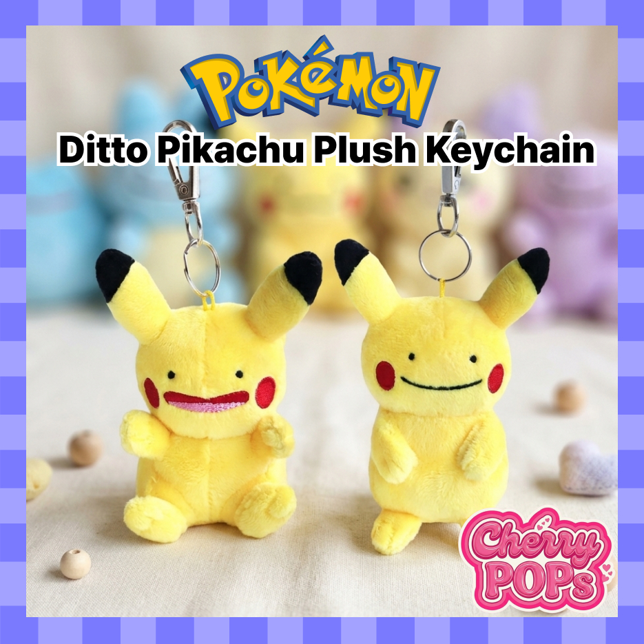 [Pokémon] Ditto Pikachu พวงกุญแจตุ๊กตา 8 ซม. - ของแท้ Metamon Transformed Figure Bag Charm Accessory