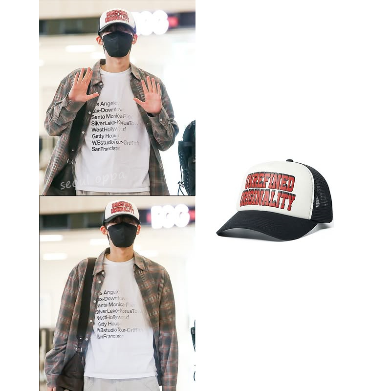 KOREA [ NOMANUAL ] UO TRUCKER CAP / ENHYPEN SOO ปิ๊กแท้ 100%
