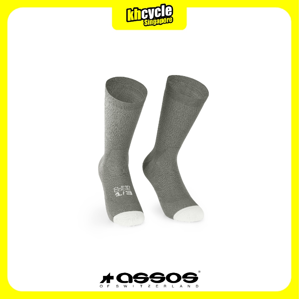 ASSOS ถุงเท้าปั่นจักรยาน Endurance S11 Edge Green P13.60.0776.6Q