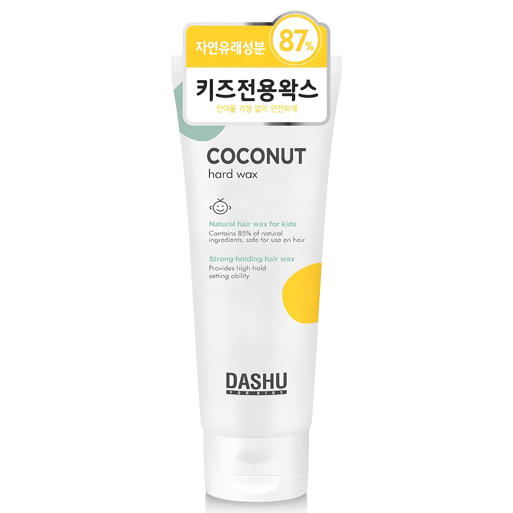 DASHU เด็กมะพร้าว Hard Hair Wax 100ml ขี้ผึ้งจัดแต่งทรงผมธรรมชาติสําหรับเด็ก Strong Hold จัดแต่งทรงผ