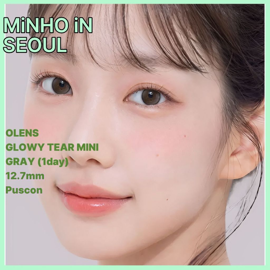 OLENS Glowy Tear Mini 1Day GREY– 1 สีทุกวันคอนแทคเลนส์สี 12.7 มม.K-Beauty