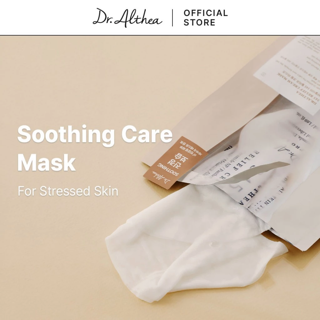 Dr.Althea 345 Relief Cream Mask 25g มาส์กครีม+เอสเซนส์ในแผ่นเดียว | ทีทรี ปลอบประโลมผิว ลดผื่นแดง | เสริมเกราะปกป้องผิว Vegan Cellulose Sheet