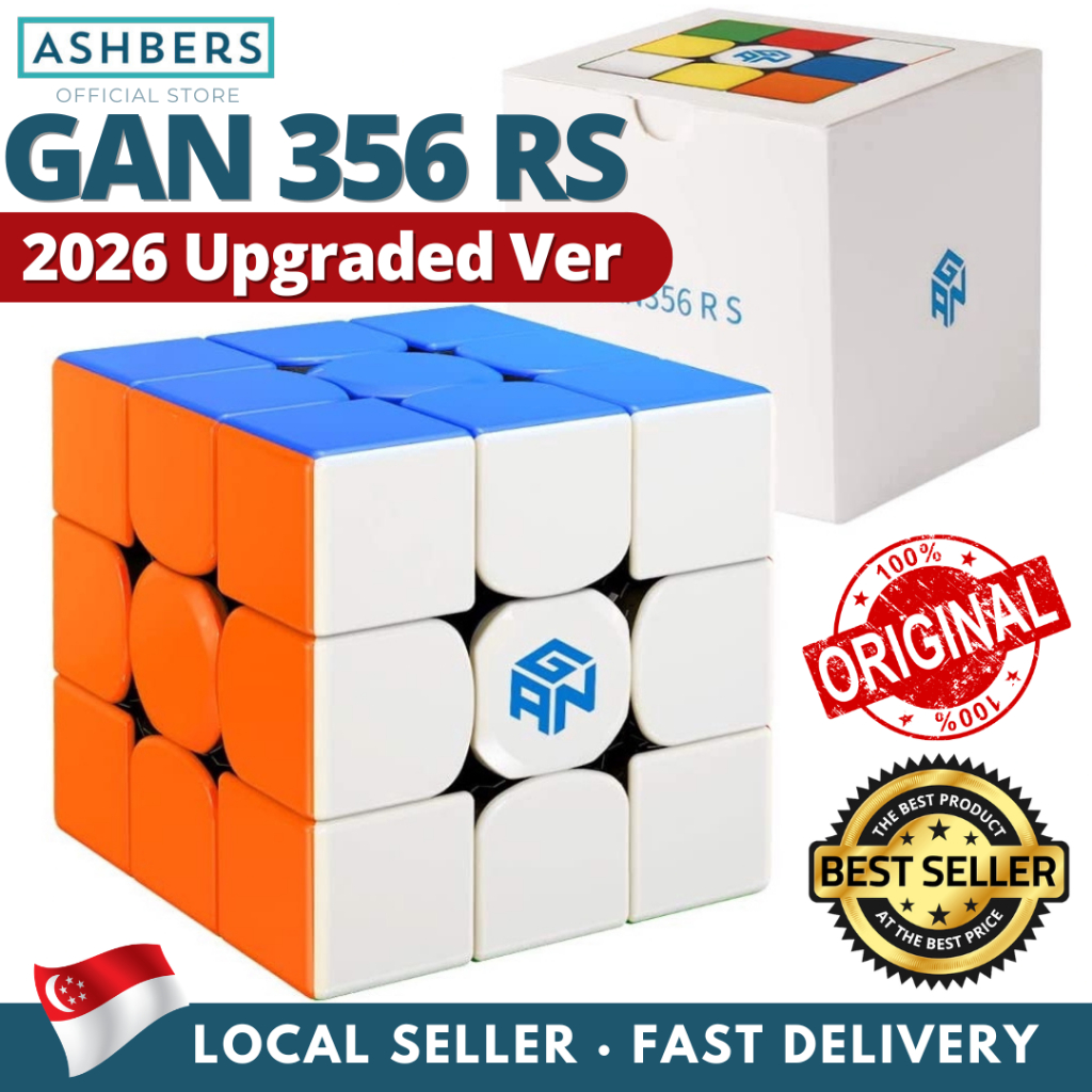 GAN 356 RS 3x3 Speed Cube 356RS Cube, ของเล่นปริศนาเวทมนตร์ของ Rubic (Stickerless)