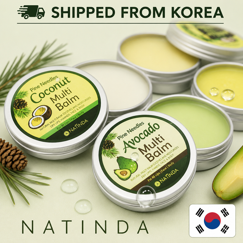 NATINDAPine Needle Multi Balm 18g Moisturizing Balm ผลิตภัณฑ์บํารุงผิวเกาหลี (4 ประเภท)