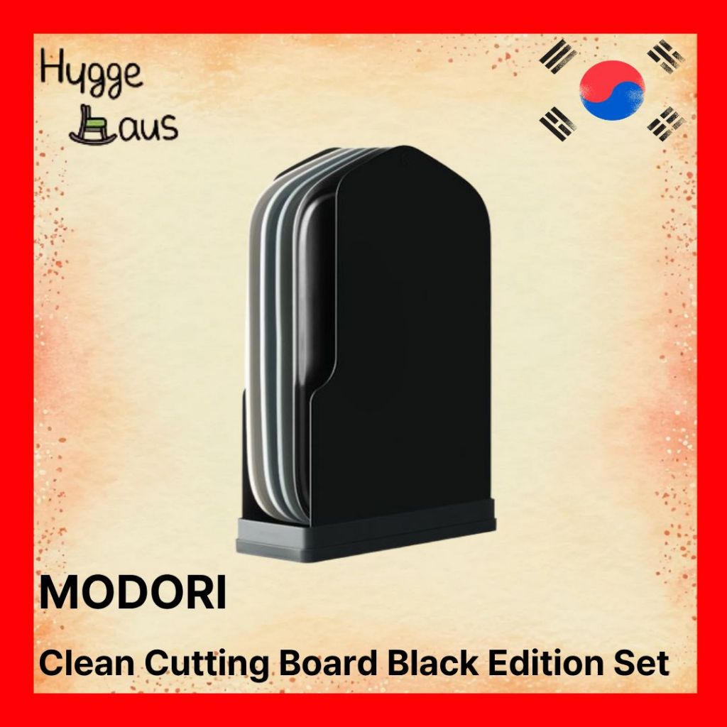 【MODORI】 เขียงสะอาด Black Edition Set, กระดานสแตนเลส 304 1PC