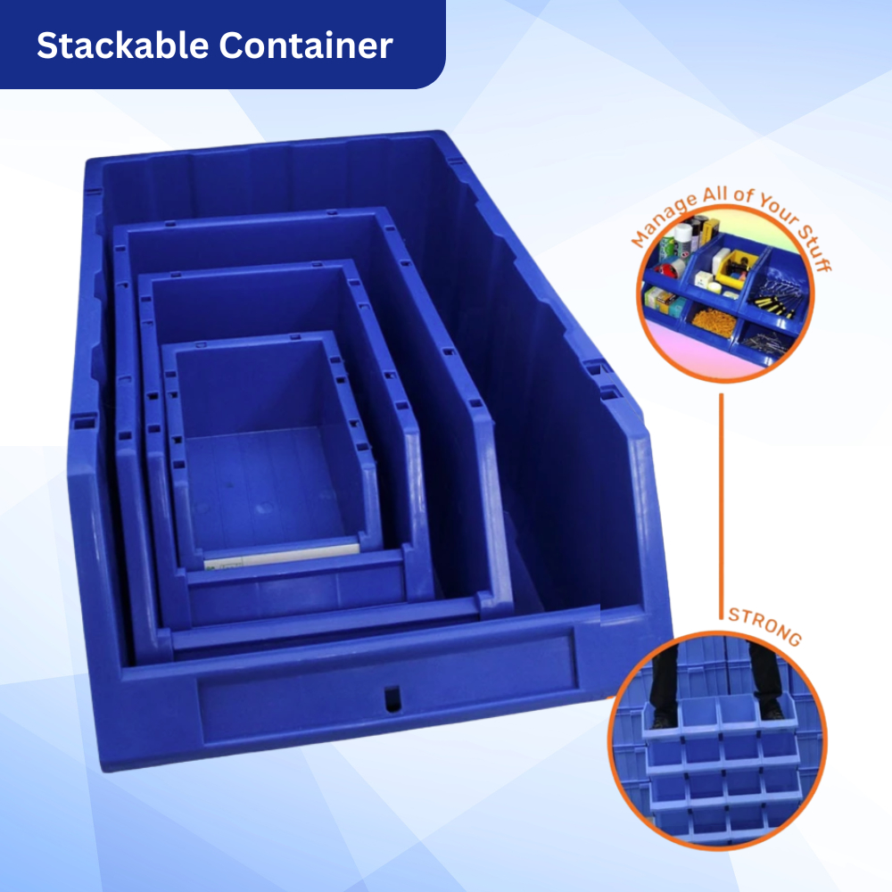 KTK Plastic Stack Storage Bin Box Stackable Organizer Organization Container Cabinet
