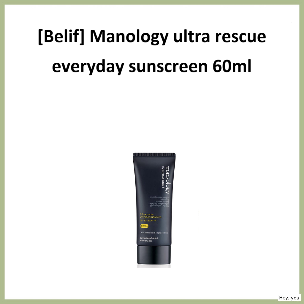 [Belif] Manology Ultra Rescue Everyday Sunscreen 60ml / Mens Ultra Protection & Invisible Fresh Fini