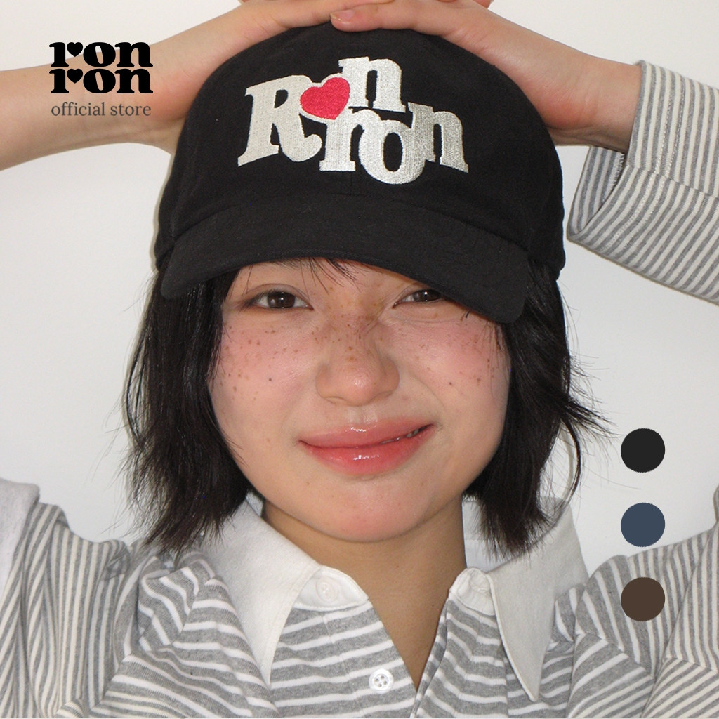[RONRON] Heart Rr Symbol Stitch Ball Cap / 3colors