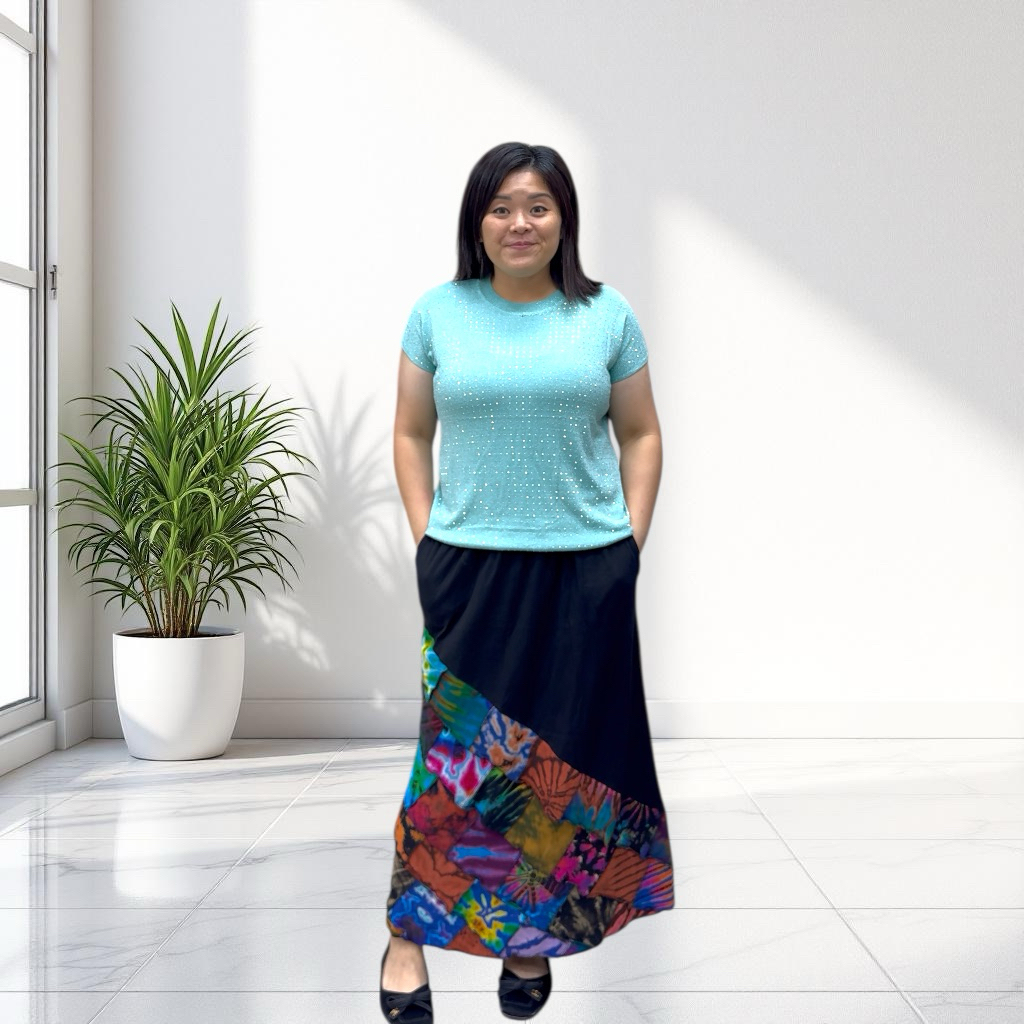 (Fits UK12-UK16) เสื้อเบลาส์ Jewel Glitter [โพลีเอสเตอร์] UK14