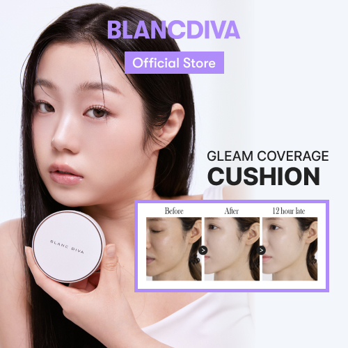 [BLANC DIVA] GLEAM COVERAGE CUSHION 13G SINGLE SPF 50+/PA+++  | คอนซีลเลอร์ รองพื้น กึ่งแมตต์ แบรนด์