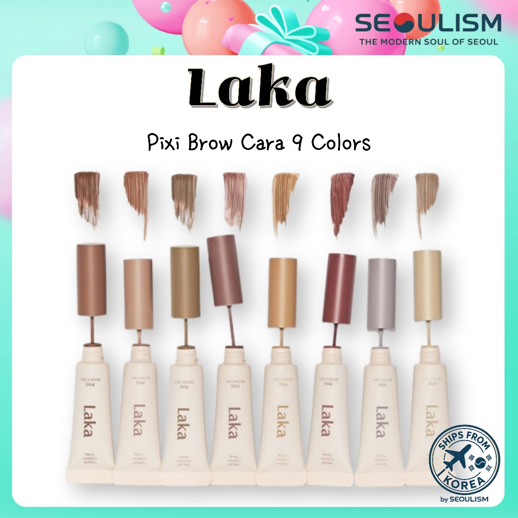 🇰🇷[LAKA] Pixi Brow Cara 9 สี | มาสคาร่าคิ้วธรรมชาติ | แต่งหน้าเกาหลี