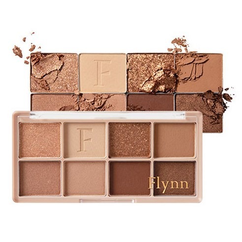 FLYNN อายแชโดว์พาเลท 8 สี / Dry Leaf & Dry Rose / Matte & Glitter / Daily Neutral Makeup Palette