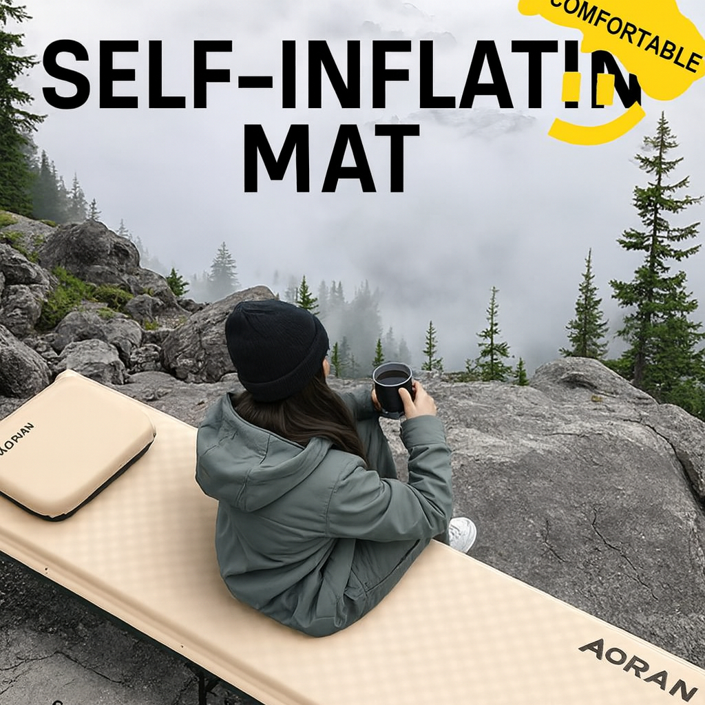 Aoran Camping Bed เสื่อกันน้ําขยายได้ด้วยลม พกพาสะดวก