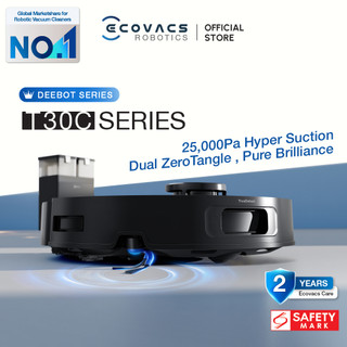 [2026 NEW] ECOVACS DEEBOT T30C Max/Prime Omni Robot Vacuum| 25,000 Suction Power | ZeroTangle™ 3.0 | OZMO™Turbo 2.0 Mop
