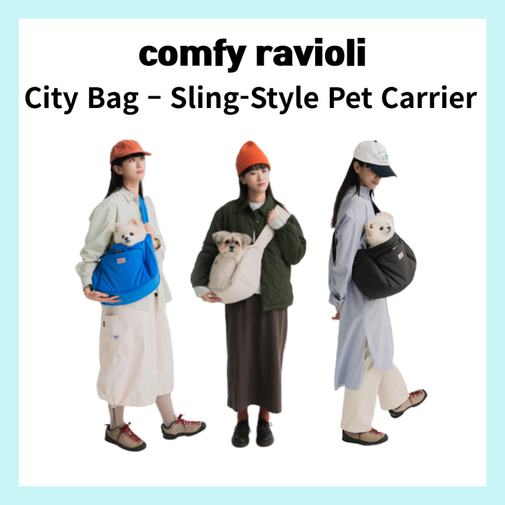 Comfy Ravioli City Bag – กระเป๋าใส่สัตว์เลี้ยงสไตล์สลิง