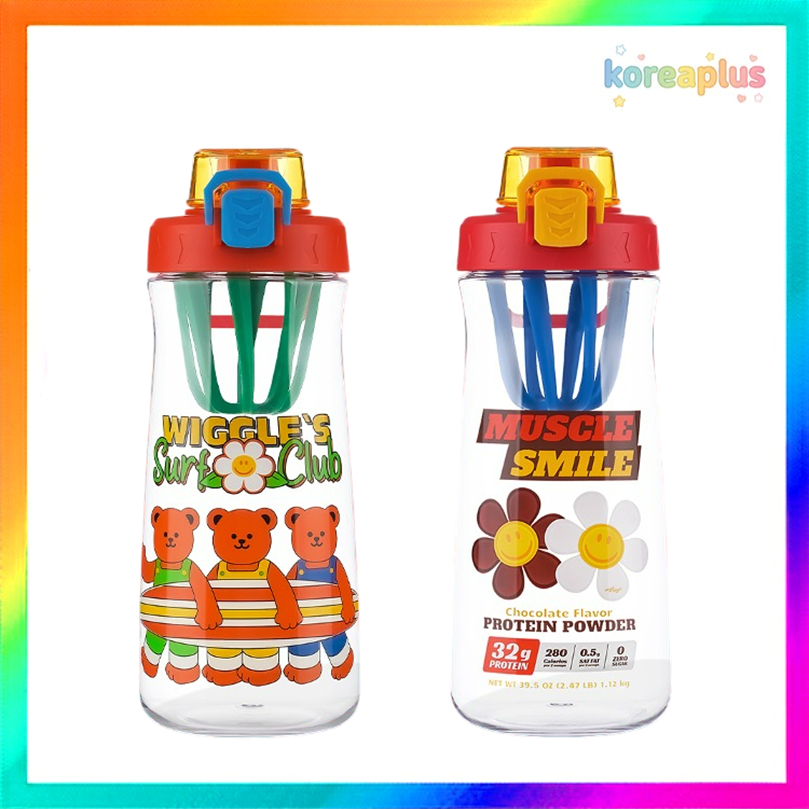 [WIGGLE WIGGLE] Shake Tumbler 1100ml (Muscle Smile / Surf Club)