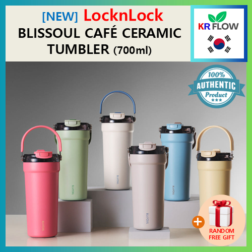 ★ใหม่ ใหม่★[LocknLock] Blissoul Cafe Ceramic Tumbler (700ml) + ของแถมฟรีแบบสุ่ม