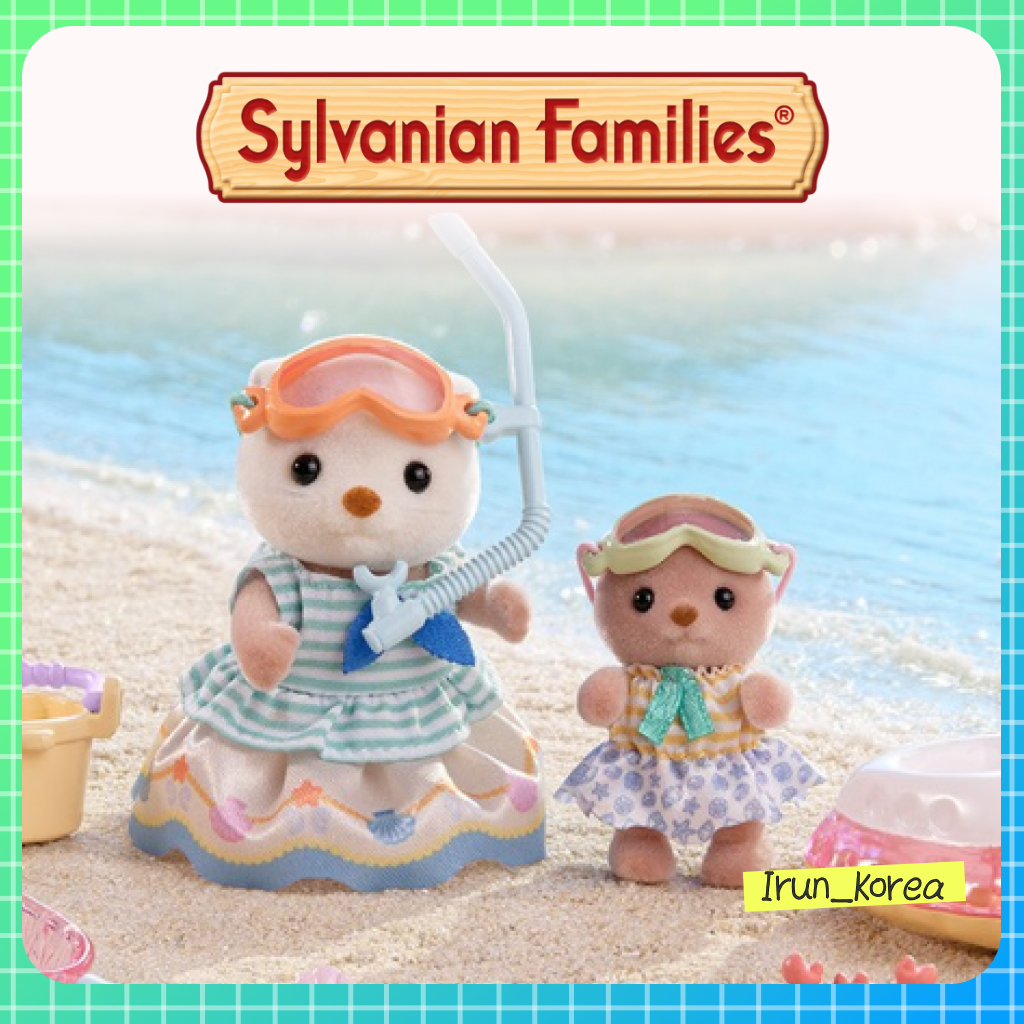 [Sylvanian Families] ชุดฟิกเกอร์ดําน้ําตื้นเป็นประกาย Otter Sisters Playset