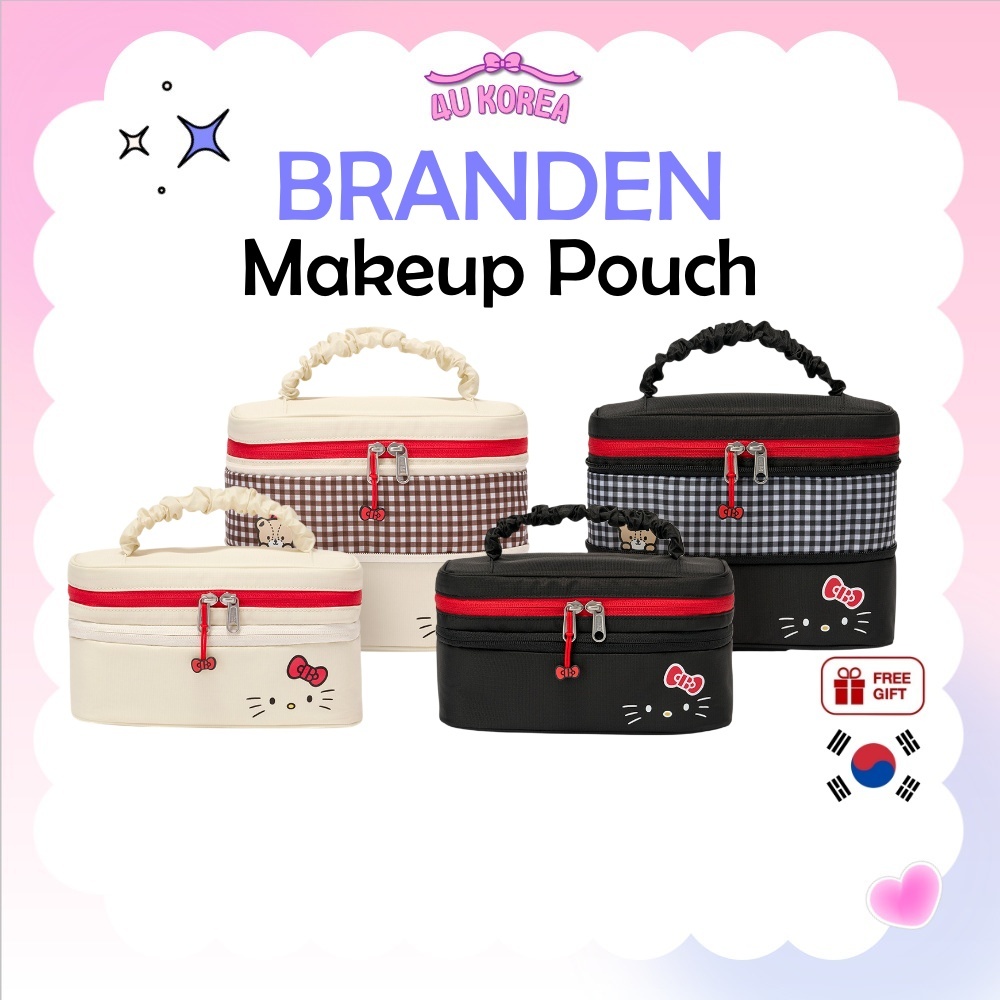 BRANDEN Hello Kitty Edition Makeup Pouch - 2 สี / K-BEAUTY