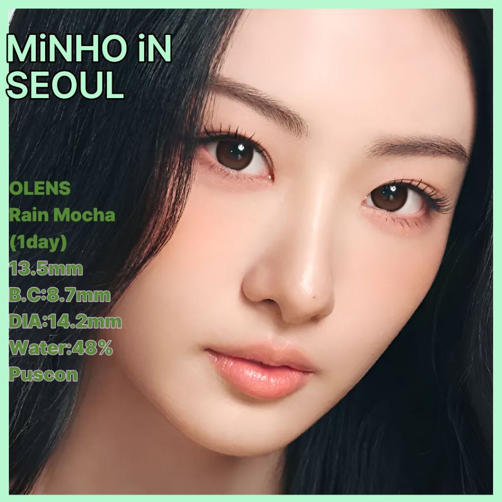 OLENS Rain Mocha1Day – คอนแทคเลนส์สีรายวัน 1 สี 13.5 มม.