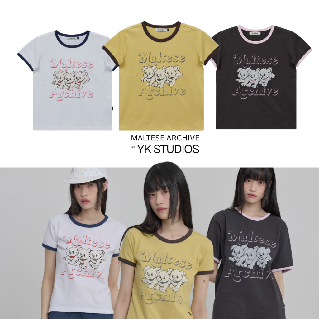 [จากเกาหลี ] WAIKEI MATEse Archive Ringer Half-Sleeve T-Shirt