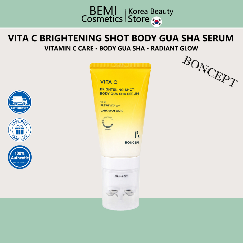 [BONCEPT] Vita C Brightening Shot Body Gua Sha Serum 100ml | บอดี้ เรเดียนซ์ แคร์ | ผิวเรียบเนียน | 