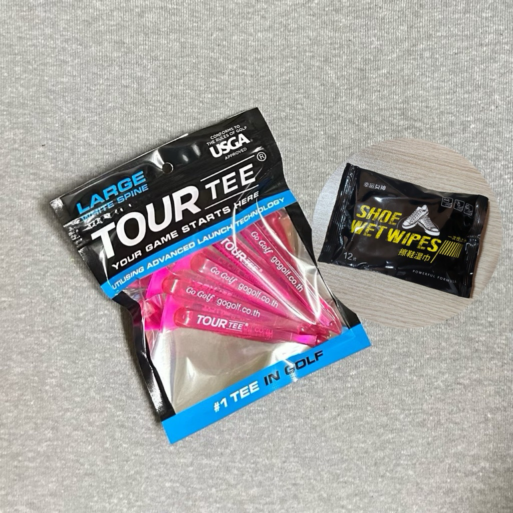 Tour Tee Large Neon Pink 🎉 แถมฟรีทิชชูเปียกทำความสะอาดรองเท้า 🎉 ทีตั้งลูกกอล์ฟ 1 แพค มี 5 ชิ้น