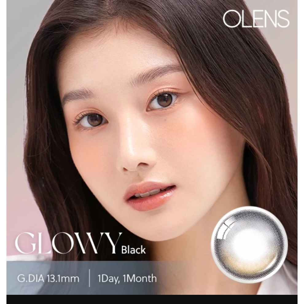OLENS Glowy Black 1Month 2p คอนแทคเลนส์
