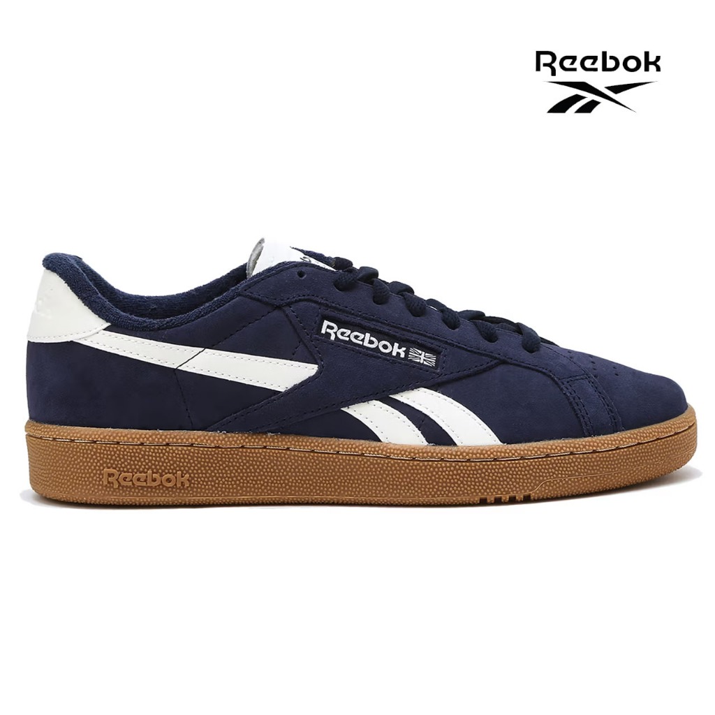 [Reebok] Club C Grounds UK Navy Leather Court Sneakers / Retro Lifestyle Shoes