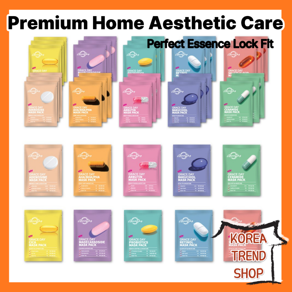 [Grace Day] Premium Capsule Ampoule Mask Sheet 1pc For Vivacious Makeup Setup [จัดส่งจากเกาหลี]