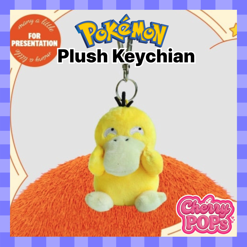 [Pokémon] พวงกุญแจตุ๊กตา Psyduck - น่ารัก 8 ซม.มินิตุ๊กตาสัตว์ของเล่น, ตัวละครที่ได้รับอนุญาตอย่างเป