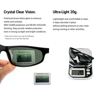 rnrn แว่นกันแดดวิ่งโพลาไรซ์ UV400 แสงอัลตร้า - แว่นตากันลื่นสําหรับเล่นกีฬา