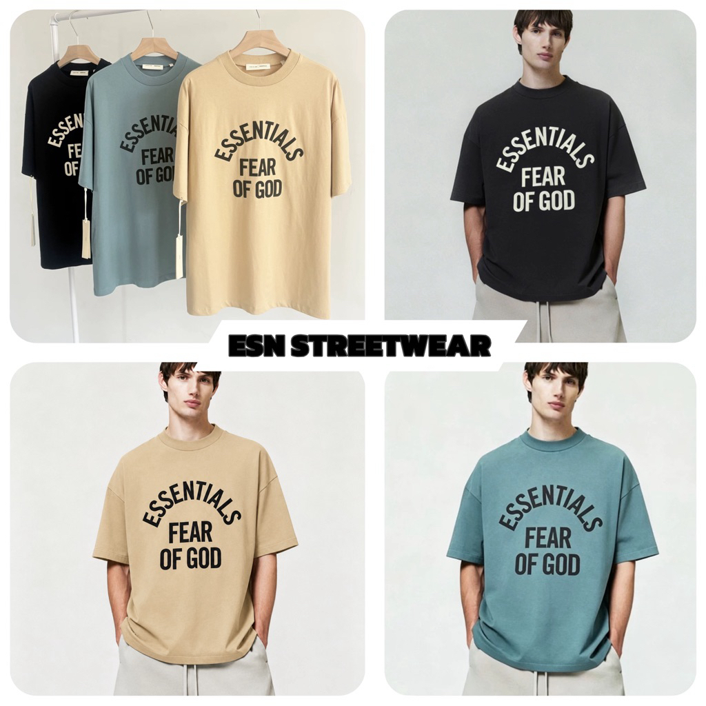 [ของแท้] Tee Essentials Fear Of God Campus 90S Slevee เสื้อยืด Essentials ของแท้