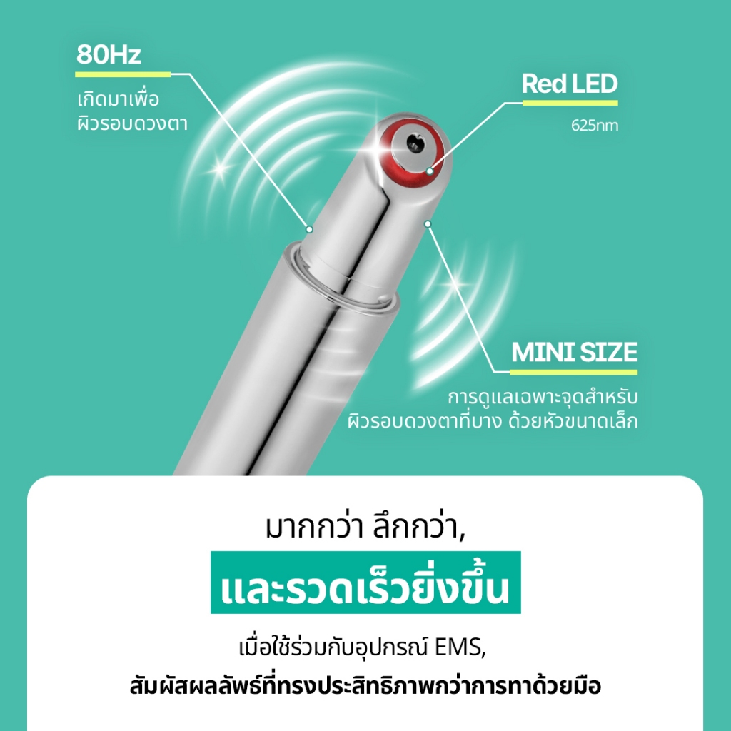 [VT] PDRN Reedle Shot ECM Mini Max อายครีมพร้อมอุปกรณ์ EMS ดูแลรอบดวงตา ลดเลือนริ้วรอย ความหมองคล้ำ ถุงใต้ตา และความหย่อนคล้อย ฟื้นบำรุงผิวให้ดูกระชับและอ่อนเยาว์ [Official Flagship] — صورة 6