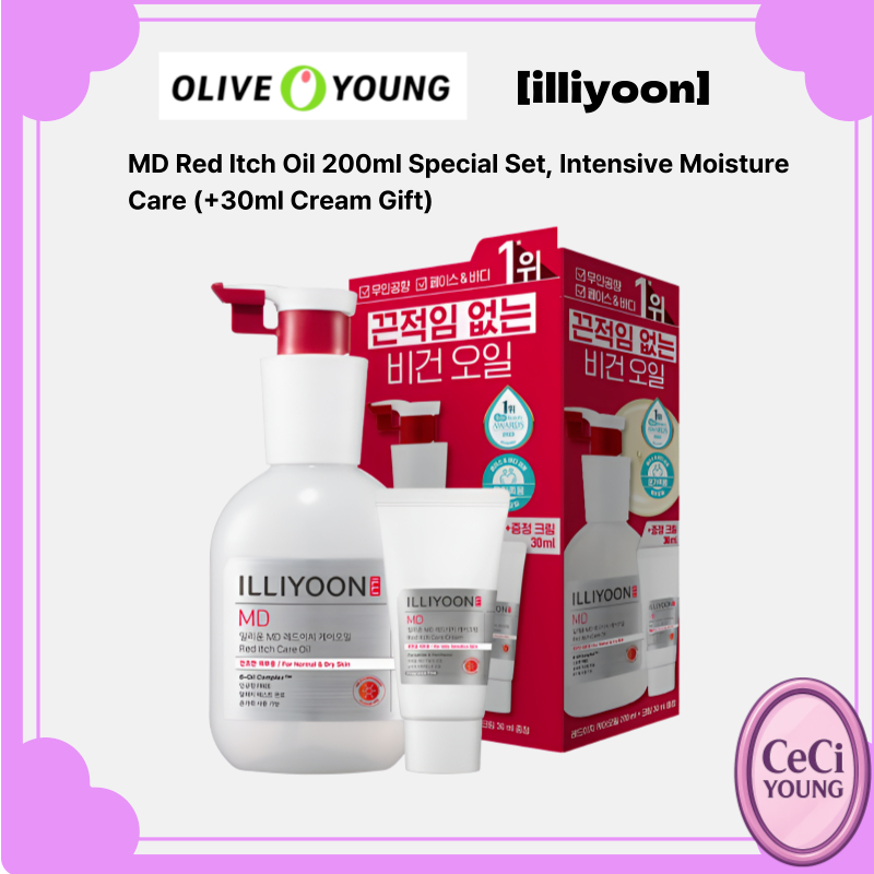 [illiyoon] MD Red Itch Care Oil, 200ml, 1pc / Korean Itch Care Oil / สูตรบางเบา / ของแท้ 100% โดย ceciyoung