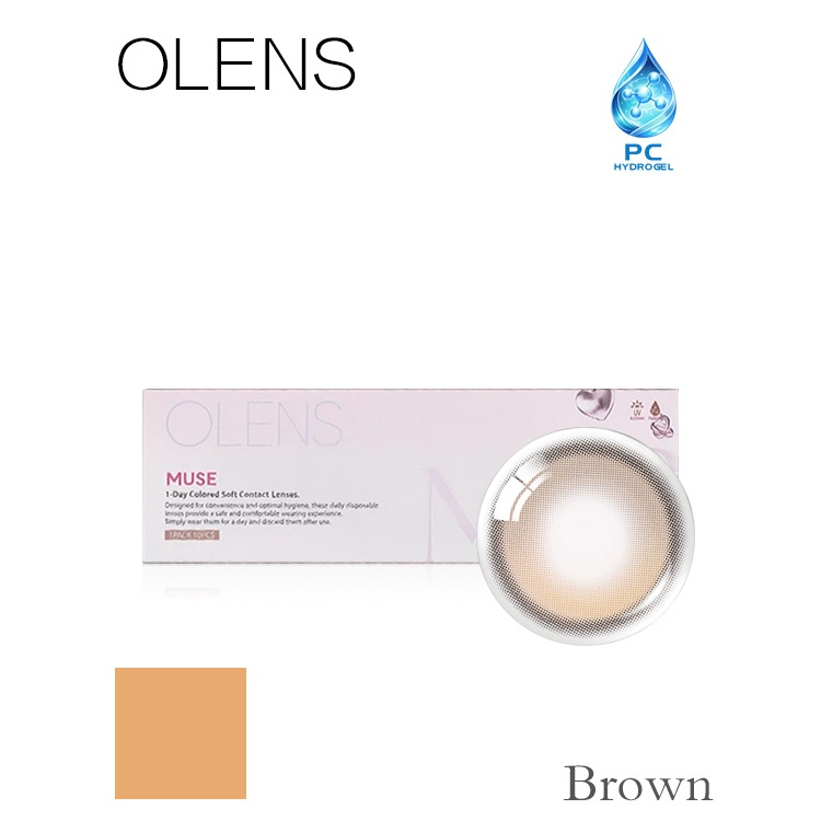 OLENS MUSE SHINE BROWN คอนแทคเลนส์ 10P
