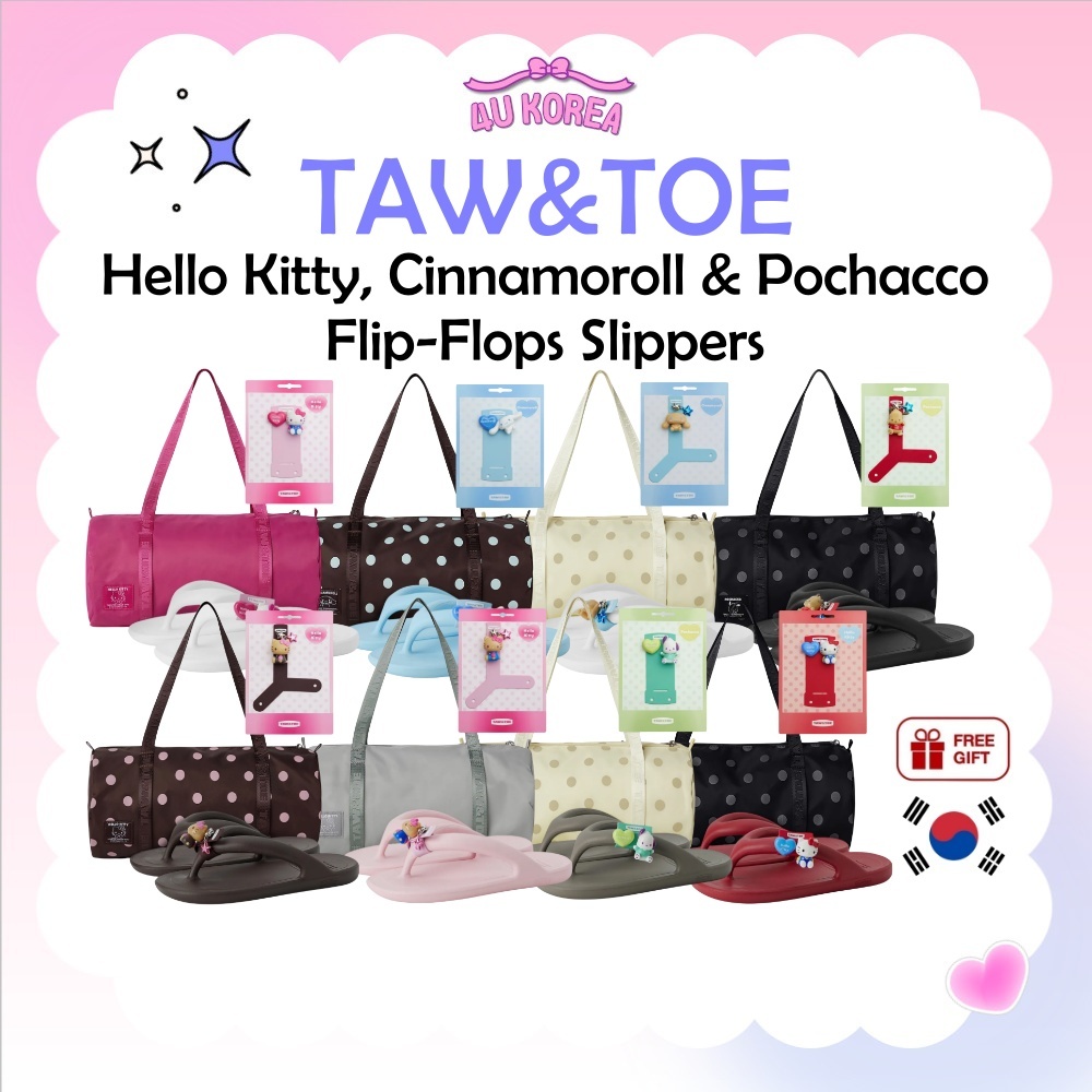 TAW&TOE Hello Kitty รองเท้าแตะ Cinnamoroll & Pochacco – 8 ประเภท / K-SHOES