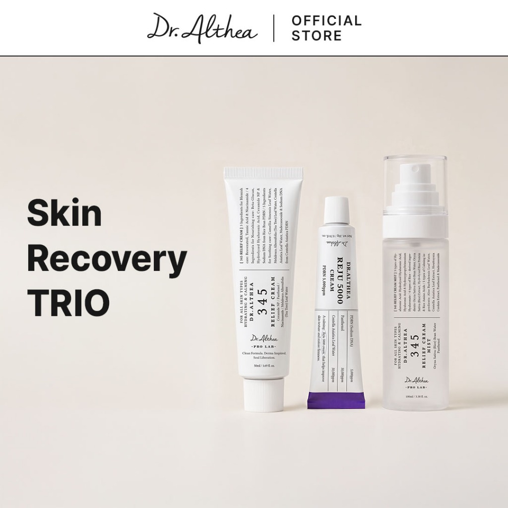 Dr.Althea Skin Recovery TRIO | 345 รีลีฟ ครีม มิสท์ + 345 รีลีฟ ครีม + พีดีอาร์เอ็น รีจู 5000 ครีม