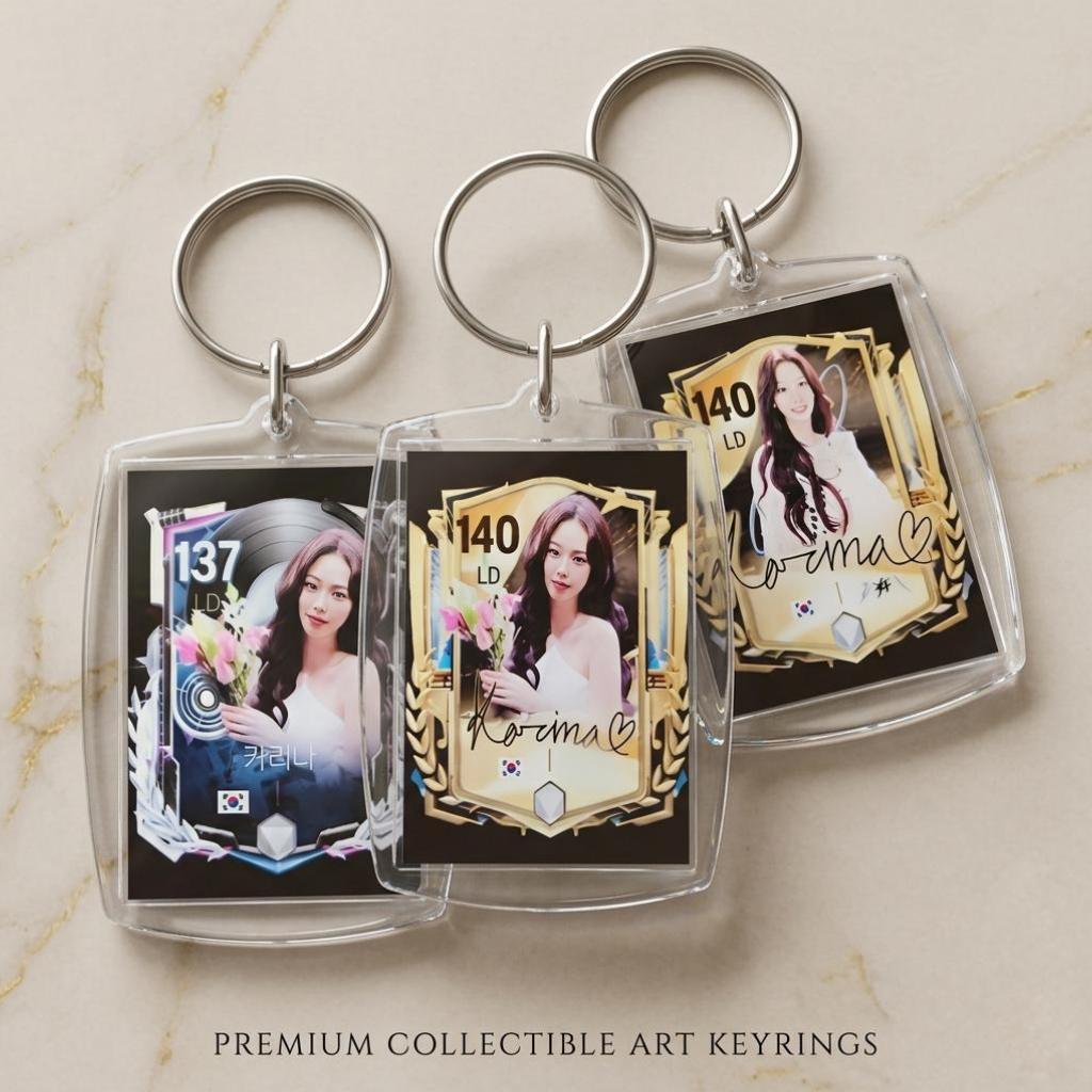 [ร้านเมนเตอร์] ✨ Aespa KARINA FC Style Photo Keychain Collection - พวงกุญแจสะสมที่ต้องมีสําหรับพัดลม
