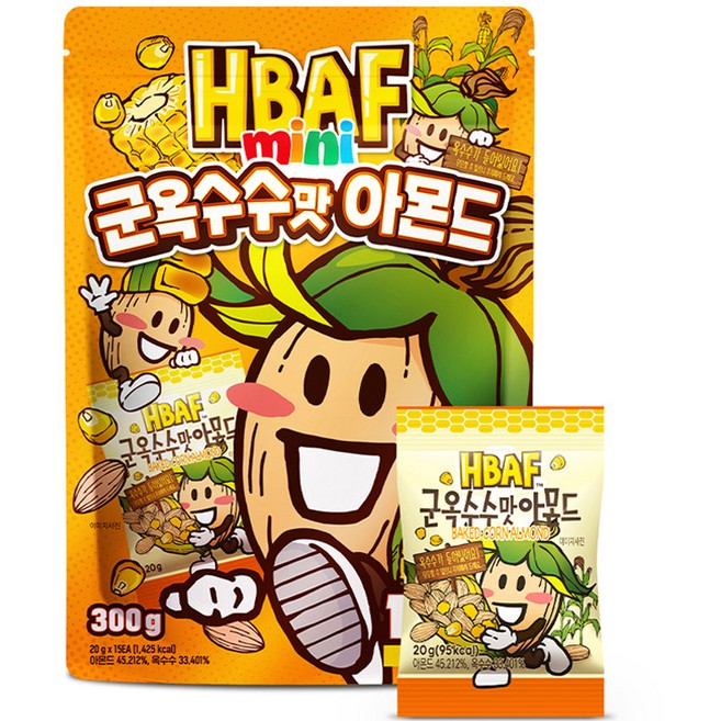HBAF Honey Butter Almond Mini Pack 300g (15 ซอง)