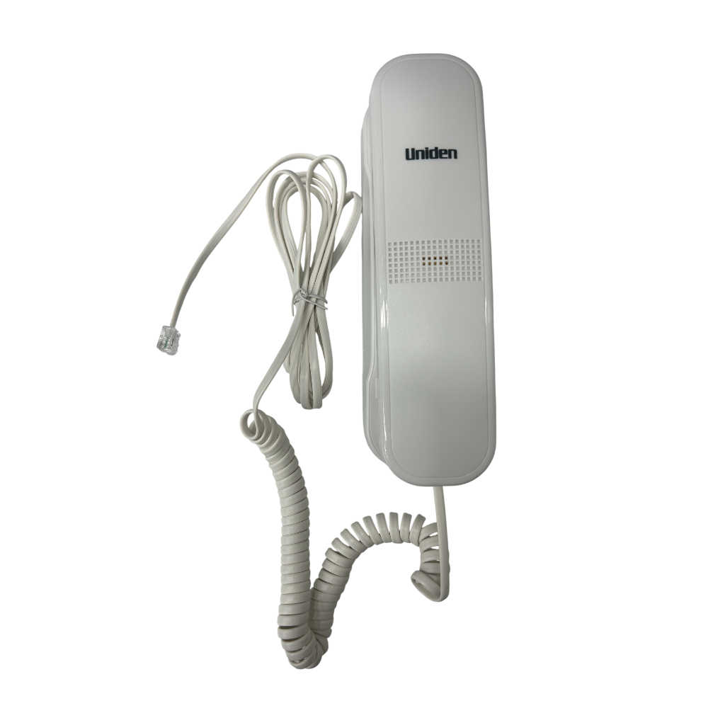 UNIDEN AS7101 Slim Phone โทรศัพท์ในห้องน้ํา โทรศัพท์แบบมีสาย (สีดํา/สีขาว)