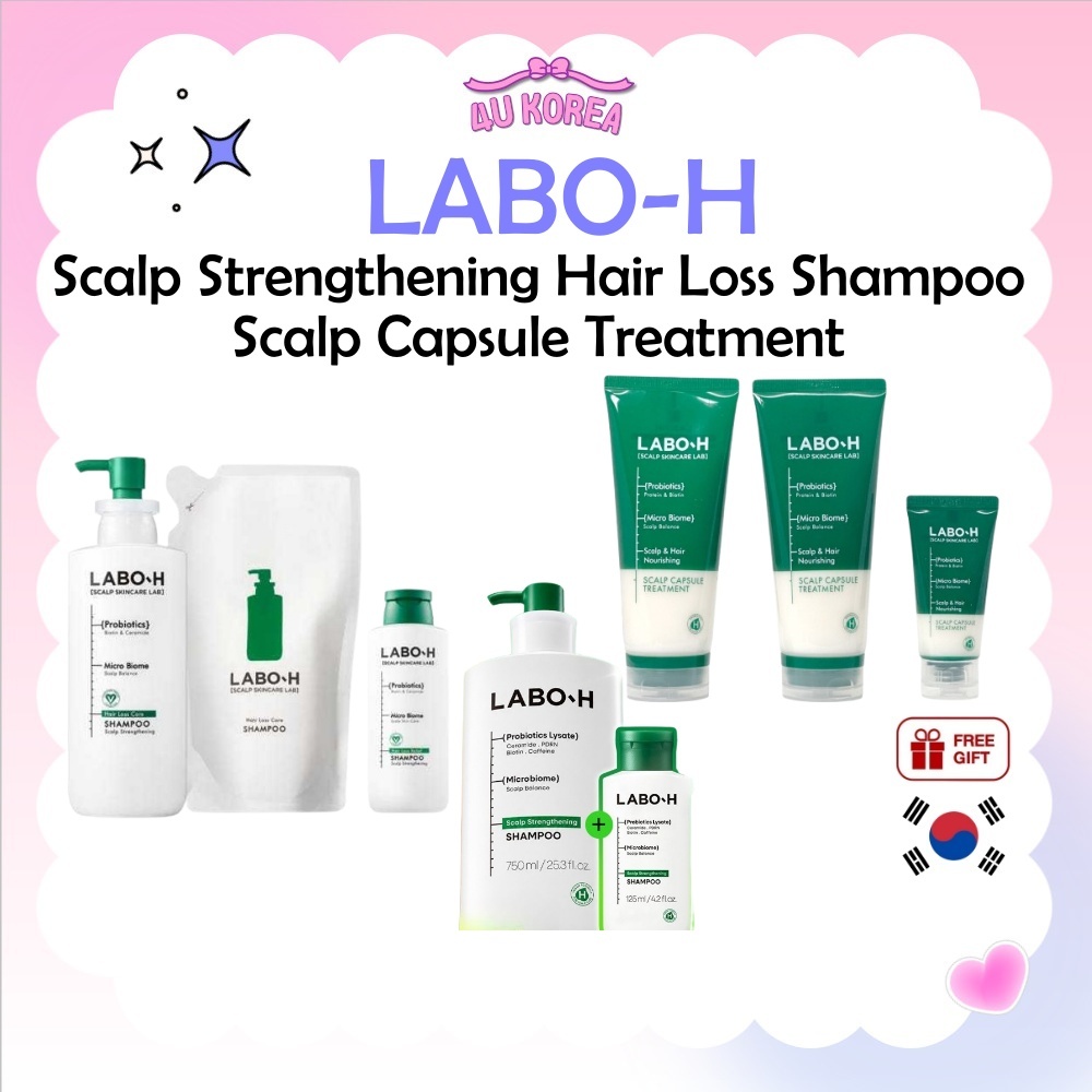 LABO-H Scalp Strengthening Hair Loss Shampoo (+Refill 400ml) 400+180ml หรือ Scalp Capsule Treatment 200ml / K-BEAUTY