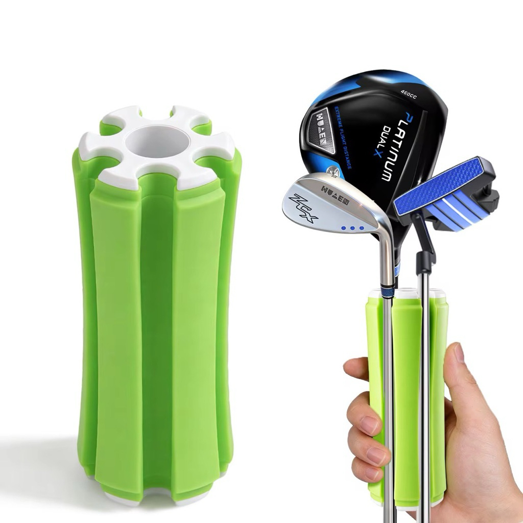 [พร้อมส่ง] ที่เก็บไม้กอล์ฟพกพา Golf Club Holder เก็บได้ 6 ไม้ วัสดุ TPE/ABS คุณภาพสูง ⛳️