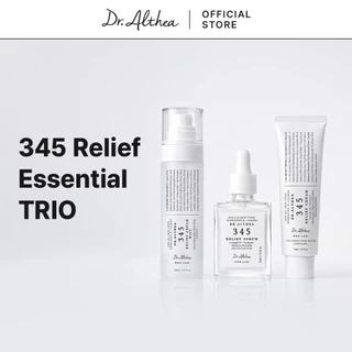 ดร. Althea 345 Relief Essential TRIO | เดลี่ รีลีฟ แคร์ สําหรับผิวแพ้ง่าย | 345 Relief Mist 100ml + 345 Relief Serum 30ml + 345 Cream 50ml