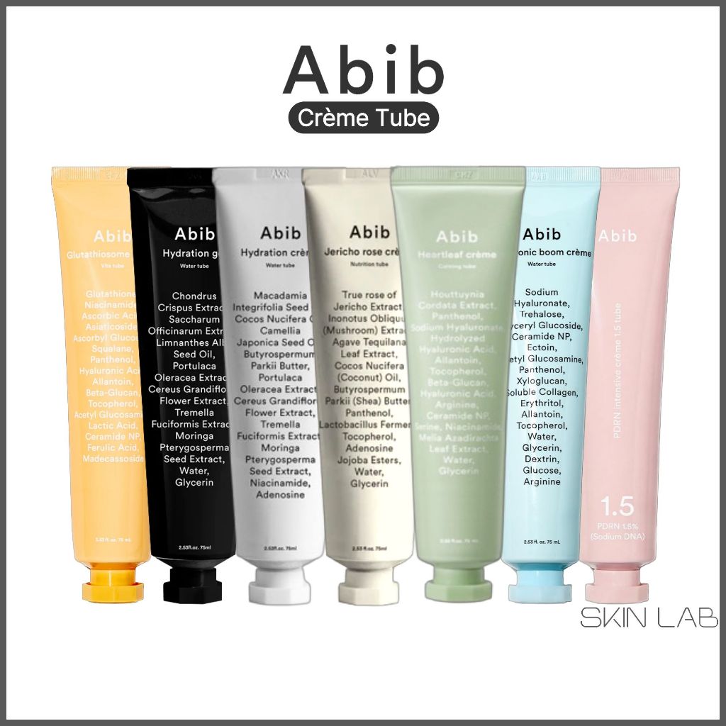 [Abib] Crème Tube Collection ครีมบำรุงผิว/เจลครีม ผิวแพ้ง่าย Heartleaf Jericho Rose Glutathiosome ของแท้เกาหลี
