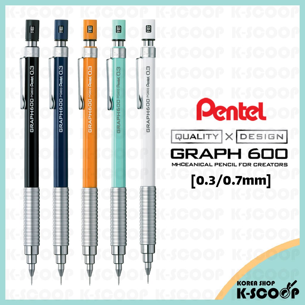 ดินสอกด Pentel Graph 600 PG603 0.3 มม. / PG607 0.7 มม. ดินสอเขียนแบบร่าง